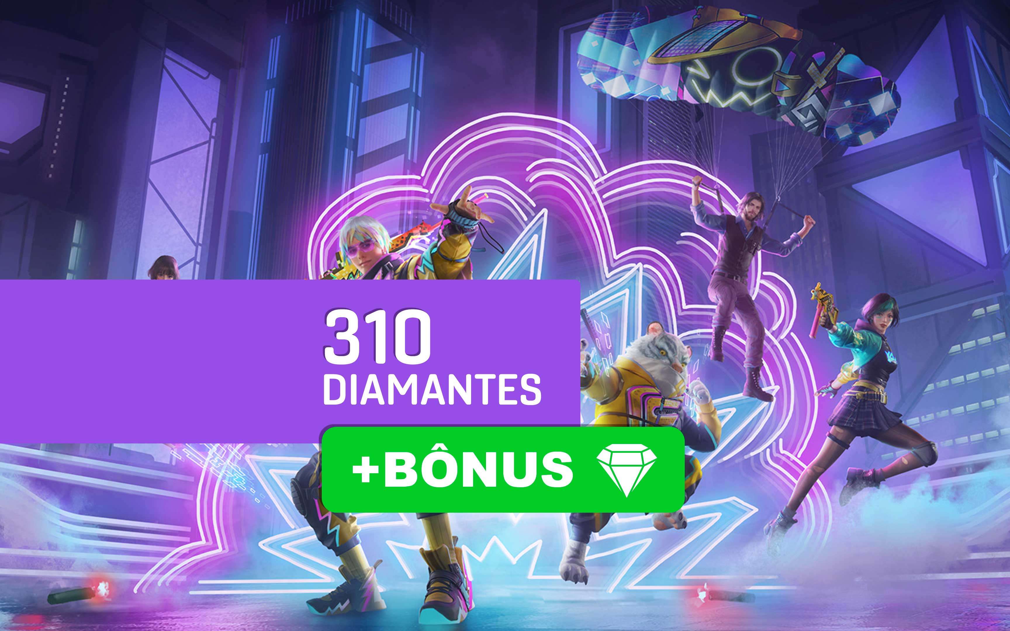 310 Diamantes +10% bônus - Free Fire